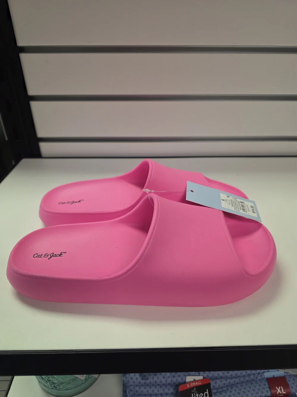 Cat & Jack Bright Pink Slide Sandals